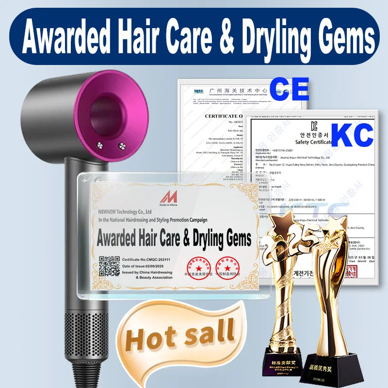 1600W Professional Hair-care Negative Ion Hair dryer 220V Leafless Hairdryer High Speed household Blow Dryer Salon Style Tool