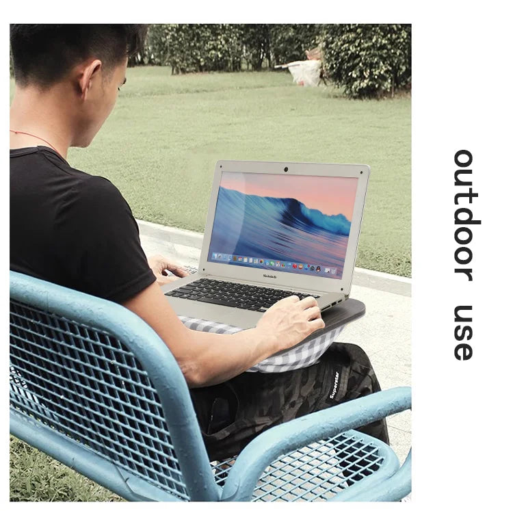 MUMUCC Lazy Laptop Table with Cushions and Slots, Multifunctional  Mini Pillow Table, Portable Room Desk, Office Lumbar Support