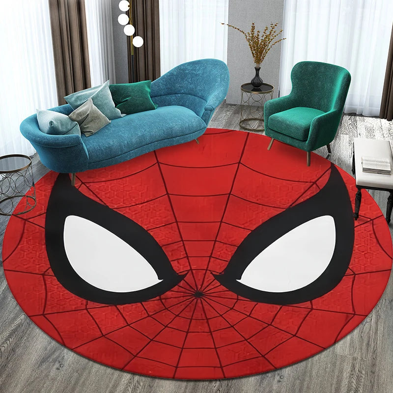 Spider Man,handsome,HD Printed Round Carpet.Bedroom,office,Balcony,Entry Door,Sofa,bed,Chair Non-slip Mat.Gift,Picnic,Camp,Rug
