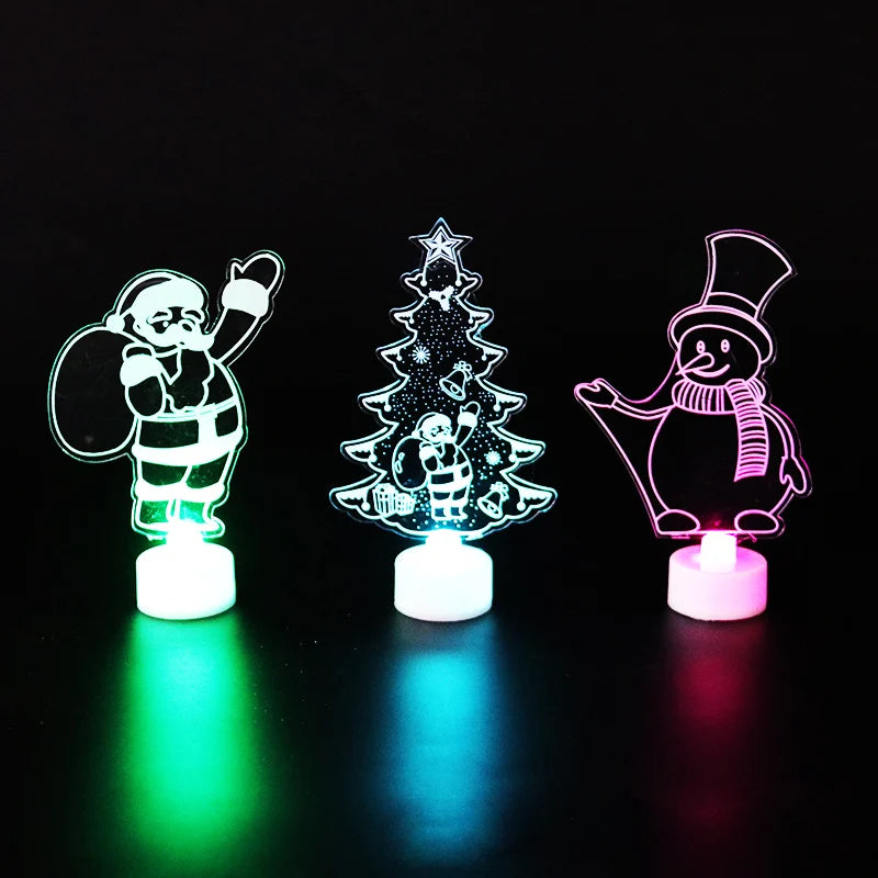 Christmas Personalized Acrylic LED Night Lights 2025 New Year Christmas Kids Gift Christmas Ornaments Atmosphere Lights