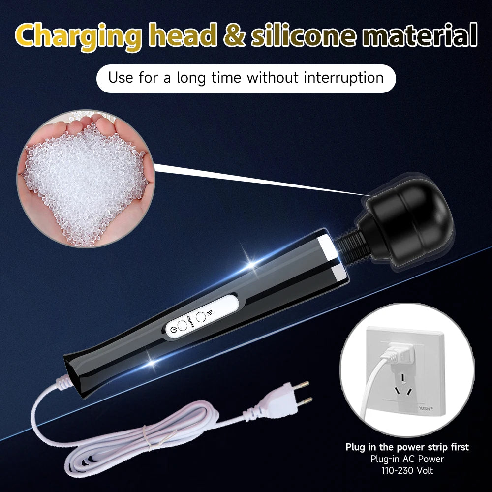 Electric Massager Powerful 10 Speed Body Relaxation Deep Tissue Muscle Relief Back Leg Neck Multifunctional Massage Equipment