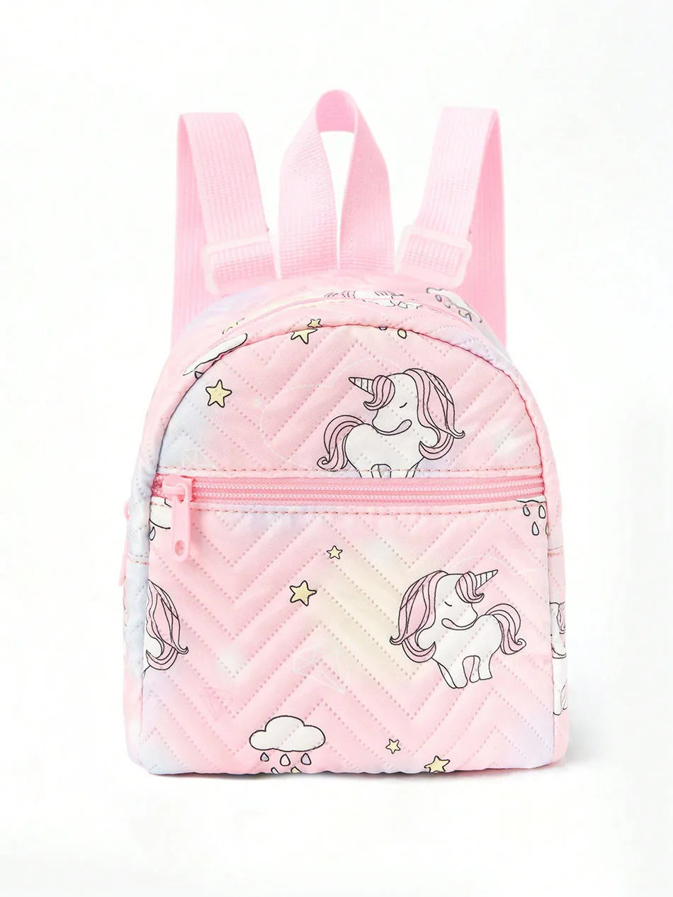 Girls Rainbow Unicorn Mini Backpack Children Kids Multicolored PU School Bag with Style and Durability for Little Fashionistas