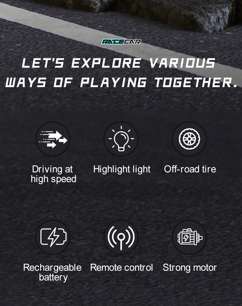 ZWN 1:16/1:20 2.4G Model RC Car With LED Light 2WD Off-road Remote Control Climbing Vehicle Outdoor Cars Toy Gifts for Kids