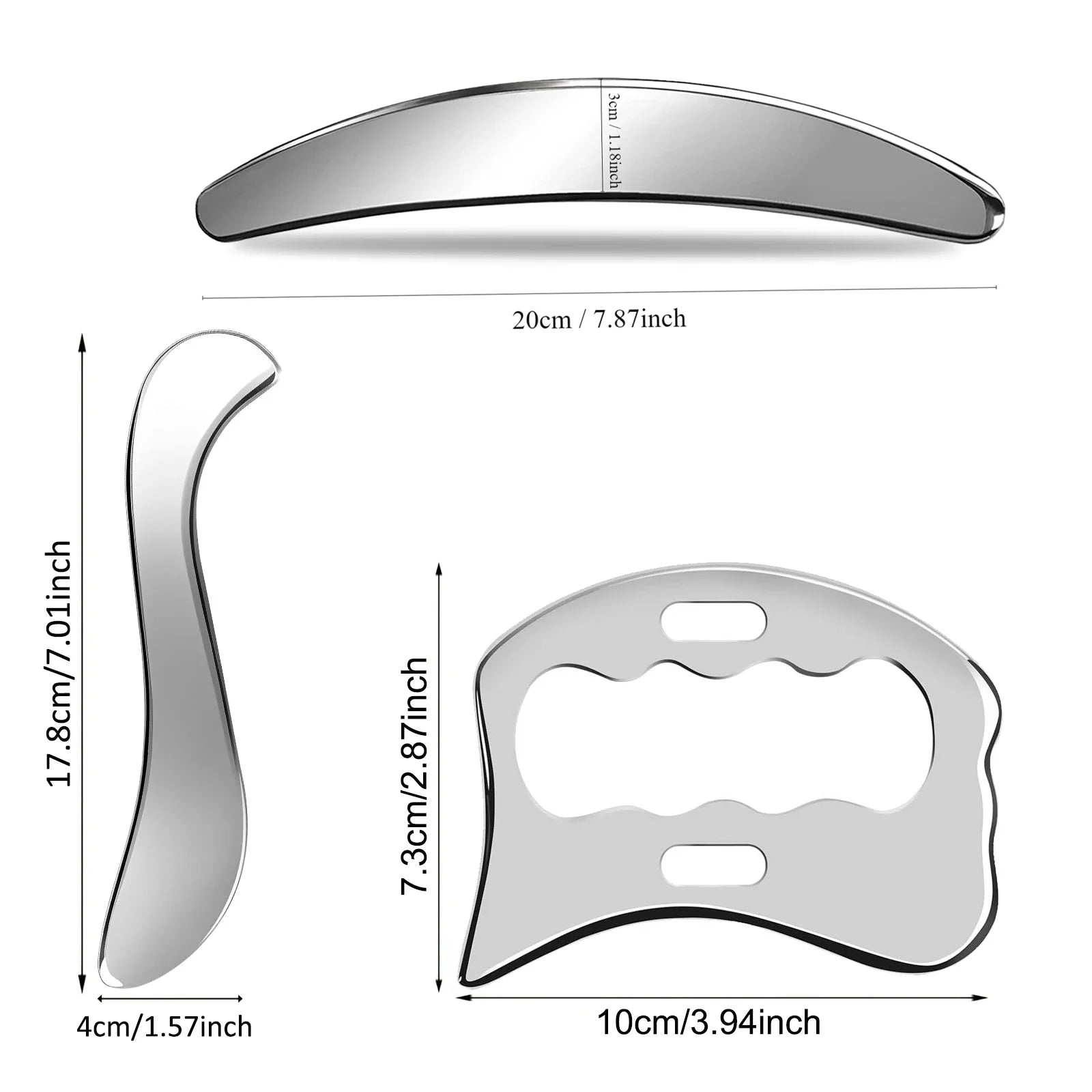 Muscle Fascia Knife Multi-Functional Muscle Release Massage Knife Exercise Scraping Knife Gym Stainless Steel