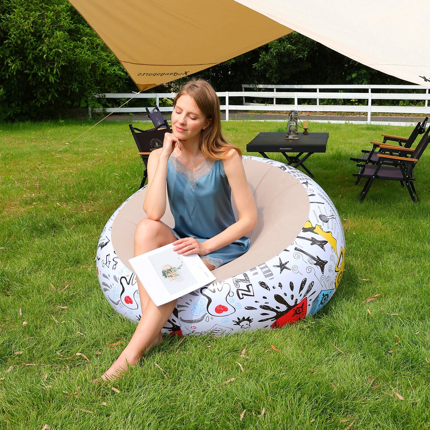 Bean Bag Chairs Inflatable Camping Chairs Inflatable Slouchy Sofa Blow Up Chairs Folding Portable Inflatable Chair For Living Ro