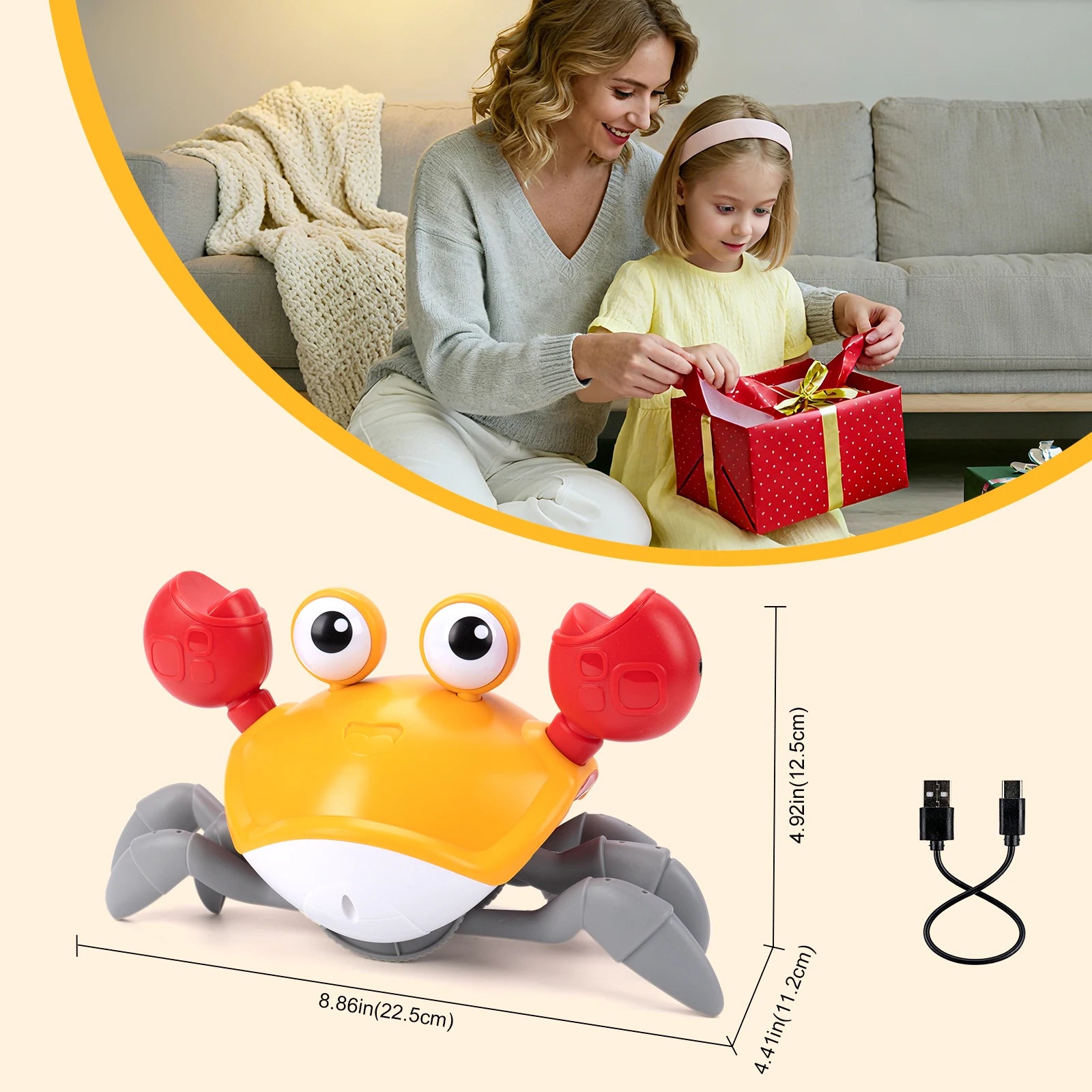 Kids Electronic Pet Toys Dancing Octopus&Duck Musical Penguin Baby Crawling Toys Toddler Interactive Toys Tummy Time Gifts