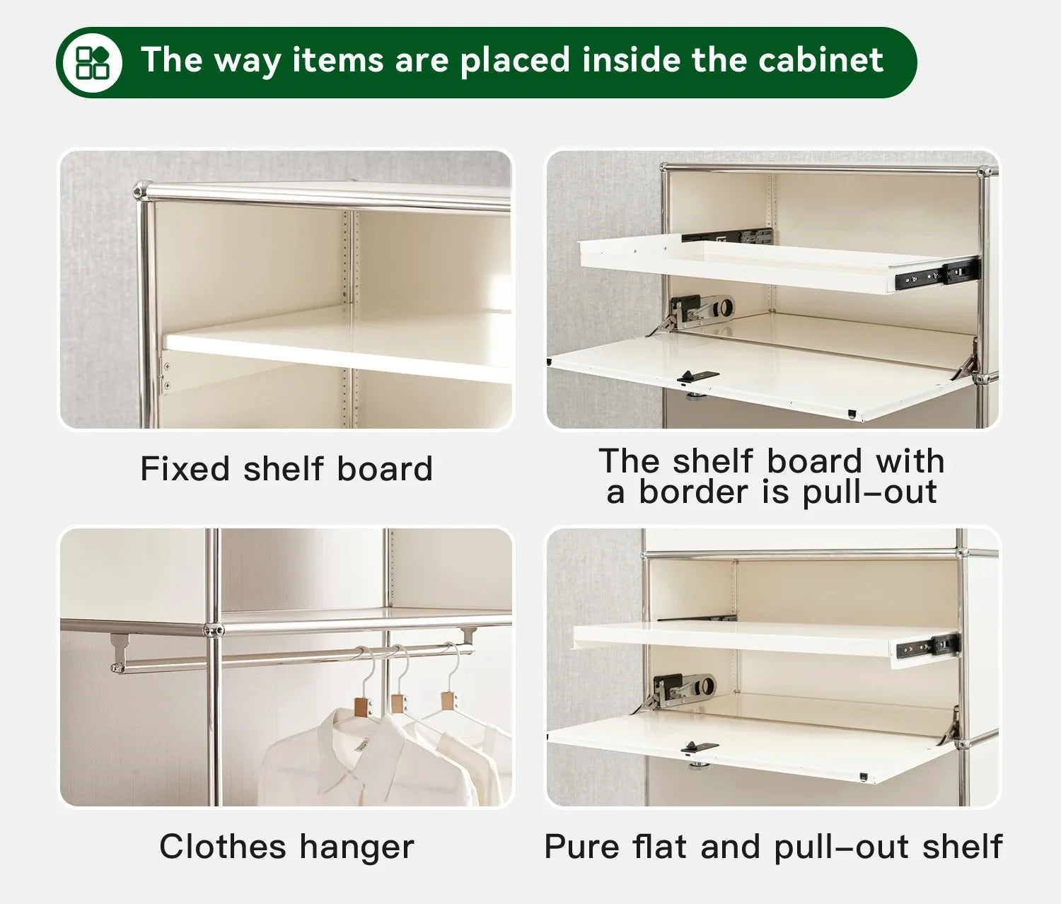 Module Modular DIY Furniture Sideboard Customized Size  Cabinet Stainless Steel Tv Stand Living Room