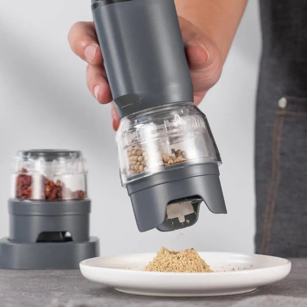 Pepper Grinder Electric Mill Rechargeable Design Kitchen Gadget Fast Grinding Coarse Fine Adjustable Cooking Essential Tools