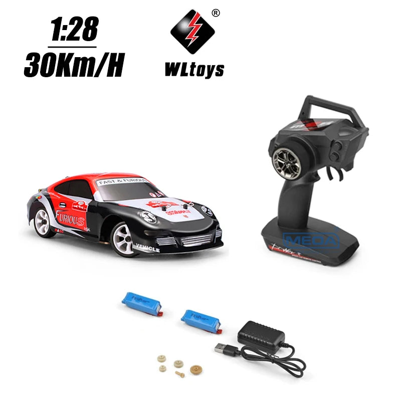 Wltoys K989 K969 284131 Upgrade LCD Version 4WD 1/28 RC High Speed Racing Mosquito 2.4GHz Off-Road RTR Rally Drift Car