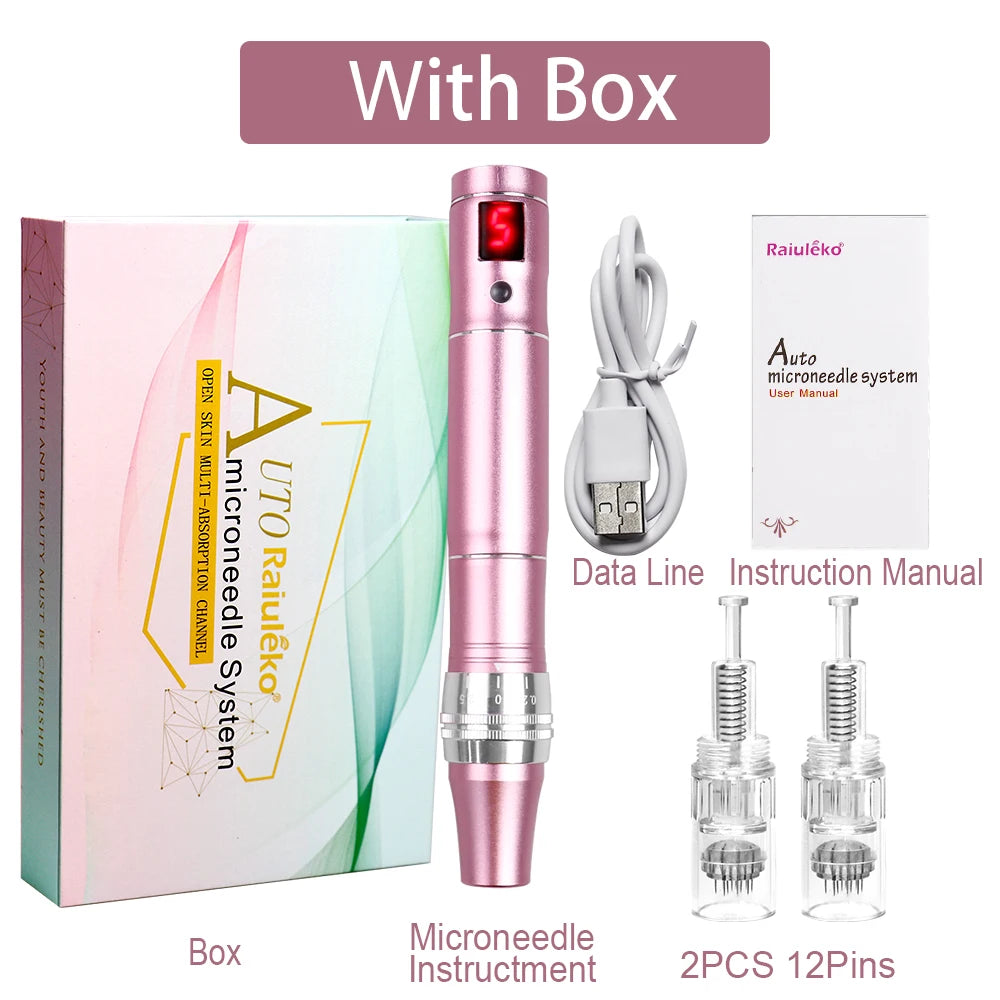 Electric Dr.imp Pen Wireless Dermapen Beuty Care Machine Mute Derma Pen Needle Cartridge Microneedling Tips Nano Micro Needles