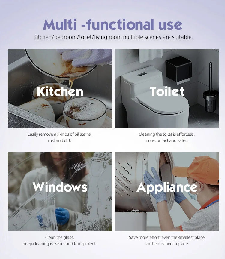 4-in-1 Multifunctional Electric Brush for Cleaning Sinks, Windows, Etc.-USB Charging, Rotating Sponge and Wire Brush
