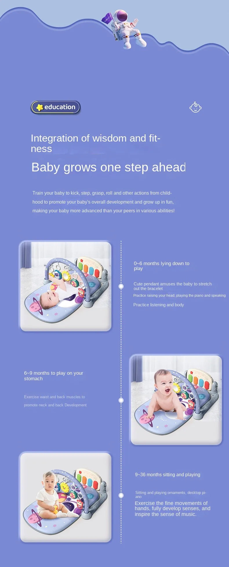 Multifunctional Fitness Baby Activity Gym Play Mat  Mats Sports Educational Crawling Carpet Toy Children Gifts Toys