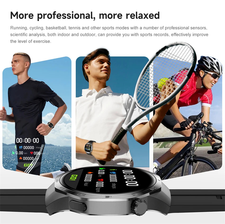 2025 New Watch 5 MAX Smart Watch HD AMOLED Screen NFC GPS Tracker Bluetooth Call Waterproof Sports Health Smartwatch Men Women