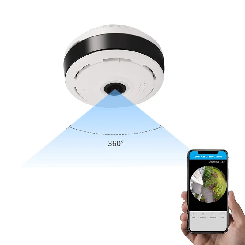 360 Panoramic WIFI Camera V380 Pro Two Ways AUDIO Smart Home Security Protection MINI Surveillance Wireless Camera 5MP