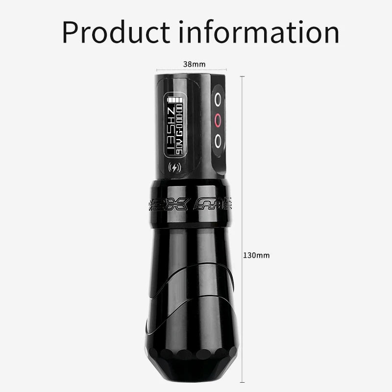 New Professional Tattoo Pen Fluk Max Wireless Tattoo Machine with  2Battery Permanent LCD Display Makeup Rotary Tattoo Pen