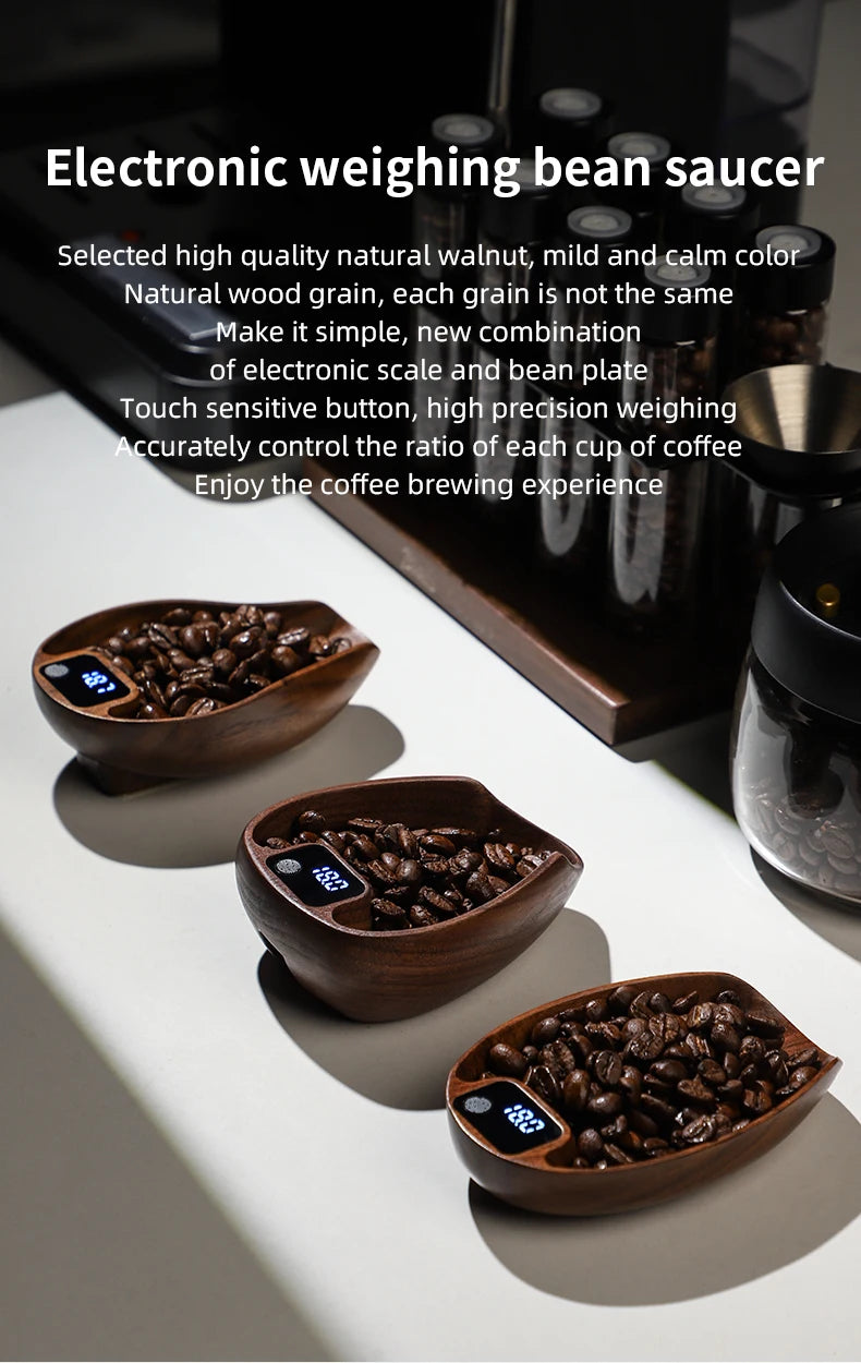 Bincoo Intelligent Electronic Scale Kitchen Scale Professional Coffee Scale Portable Bean Tray Precise Weight Rechargeable