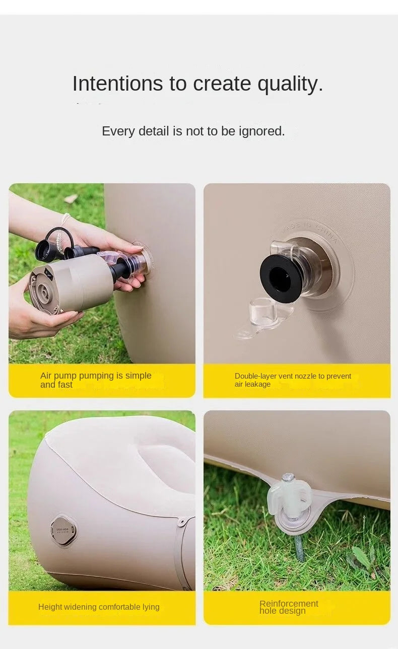 Outdoor Inflatable Sofa USB Rechargeable Portable Air Sofa, Music Festival Nap Camping Fully Automatic Inflatable Lounge Chair