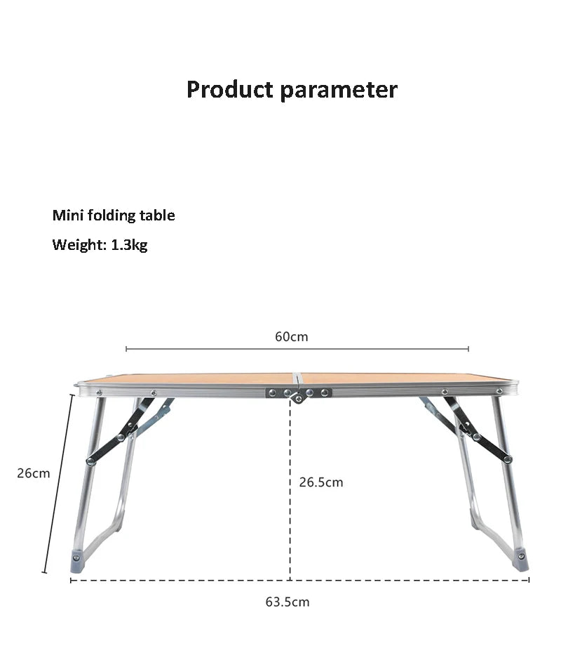 Mini Folding Table Outdoor Aluminum Table Camping Density Board Table Portable Picnic BBQ Small Table Computer Table