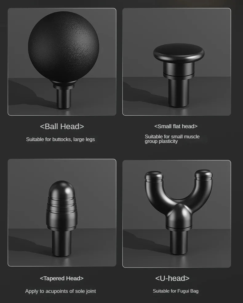 Mini  USB Electric Massage Gun Deep Tissue Facial Massgaer 8 Heads Arms Back Leg Muscle Relaxing For Body Back Arm Sport Fitness