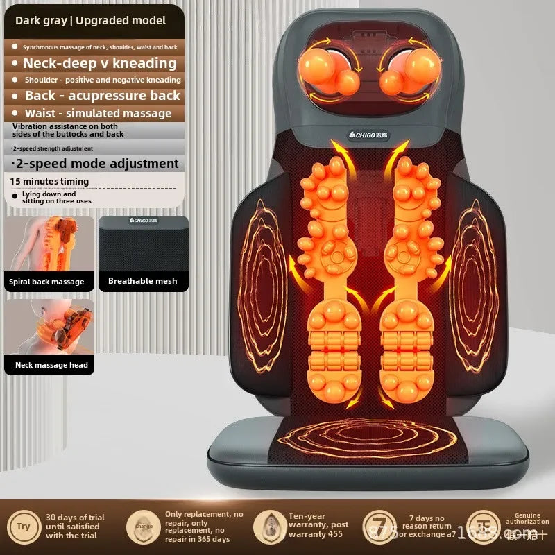 Full Body Hot Compress Massage Cushion Household Five-in-one Multi-part Massage Pad Intelligent Remote Control