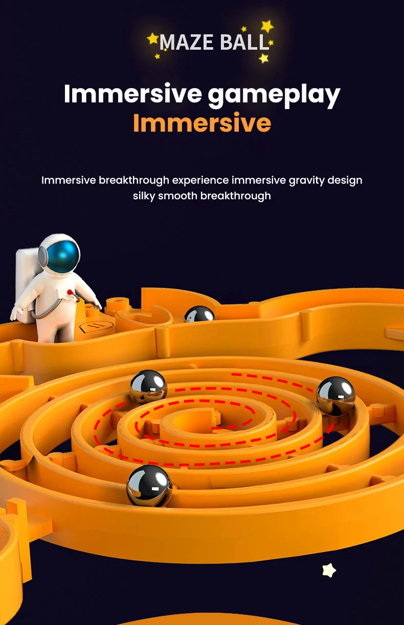 3D Puzzle Ball Maze Toy Children Challenge Obstacle Game Labyrinth Ball 3D Maze Montessori Puzzle Balance Traine Clearance Game