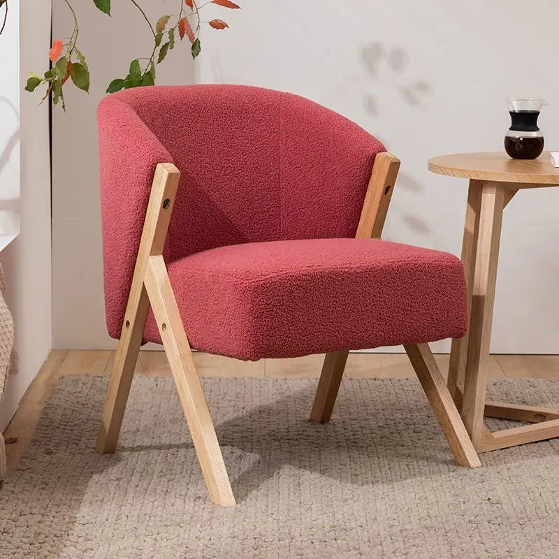 Hot Furniture Nordic, Solid Wood, Stool, Balcony, Sofa Chair, Single Leisure Chair, Hotel, Living Room, Lazy, Bedroom, Makeu