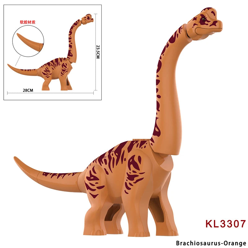 5 Colors Jurassic Brachiosaurus Discovery Building Blocks DIY Dinosaurs Bricks Set Educational Toys For Children Christmas Gifts