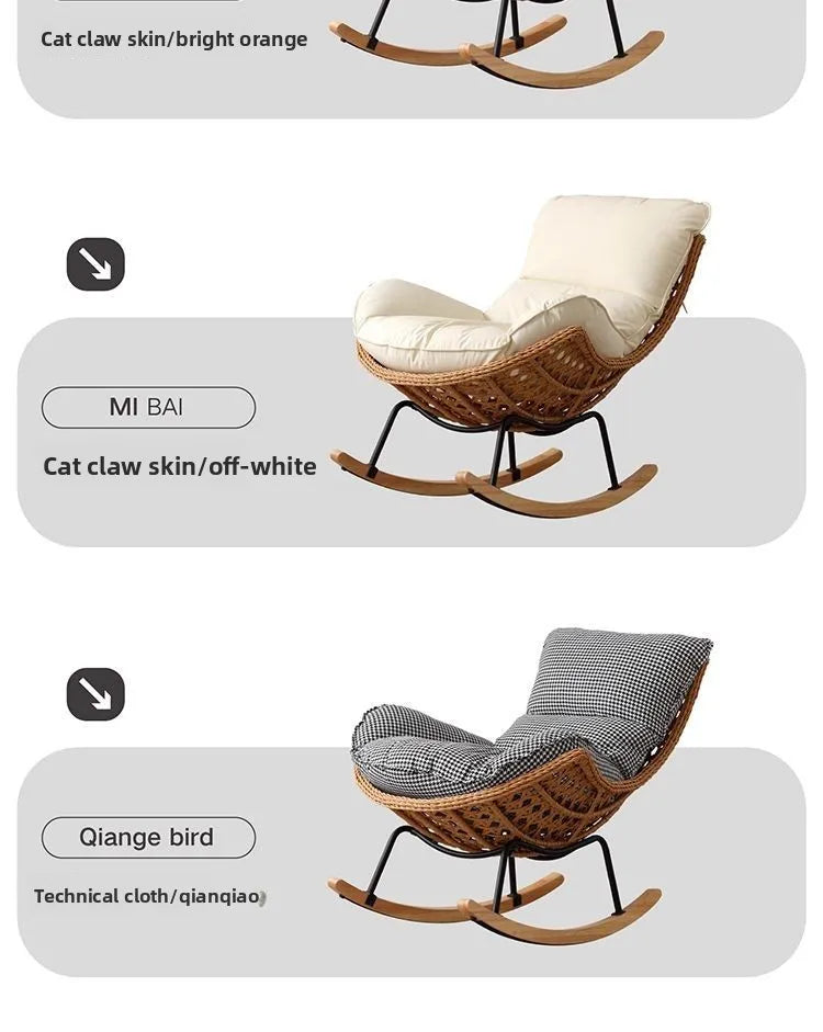 Outdoor Rattan, Recliner, Rocking Chair, Balcony, Outdoor, Courtyard, Leisure, Chair, Lazy, Sofa, Living Room, Sleepable