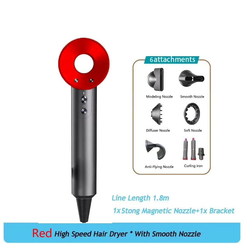 Professional Leafless Hair Dryer, High-Speed Negative Ion 110,000 Rpm, Professional Hair Care, 62M/S Wind, 1600W, Quick Drying