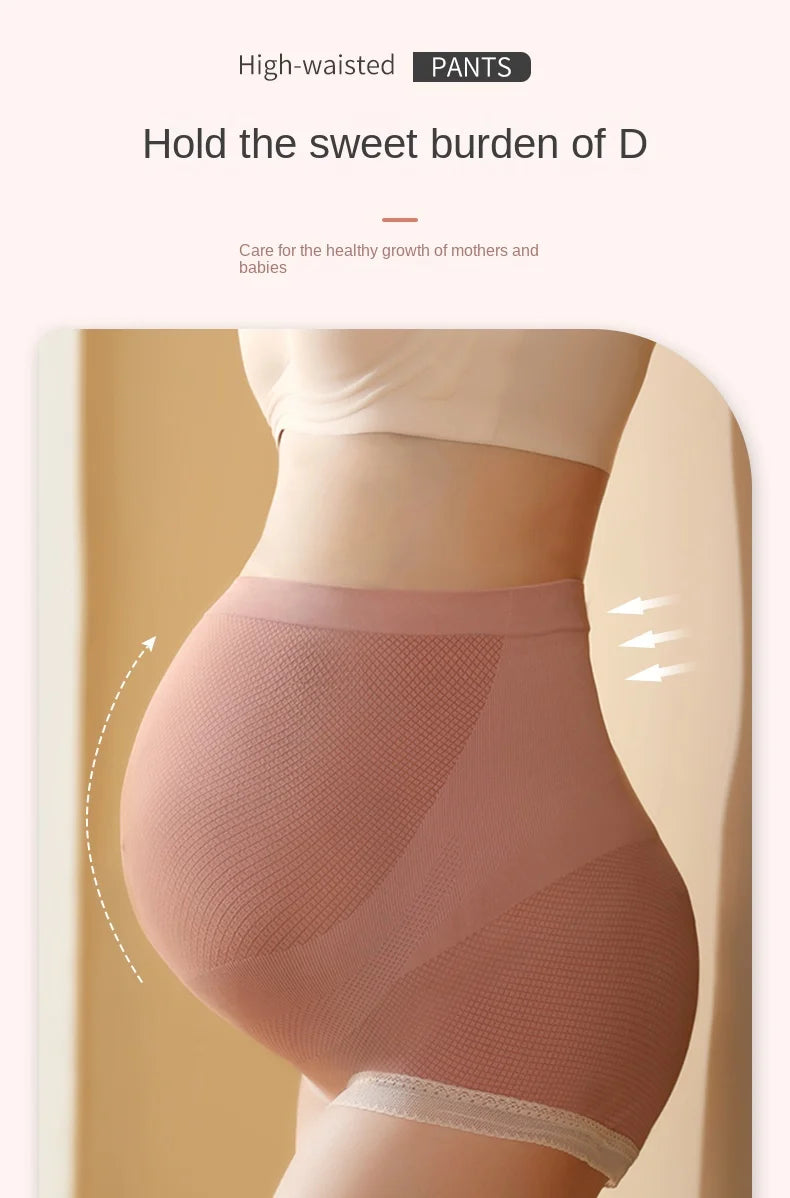 3PCS Maternity Panties High Waist Pregnant Panties Adjustable Belly Support Briefs for Pregnant Women Lace Solid Cozy Intimates