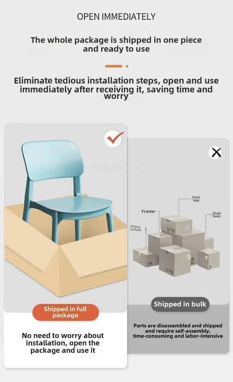 Hot Chair, Plastic, Household, Thickened, Restaurant, Backrest Chair, Commercial, Dining Chair, Modern, Simple, Comfortable