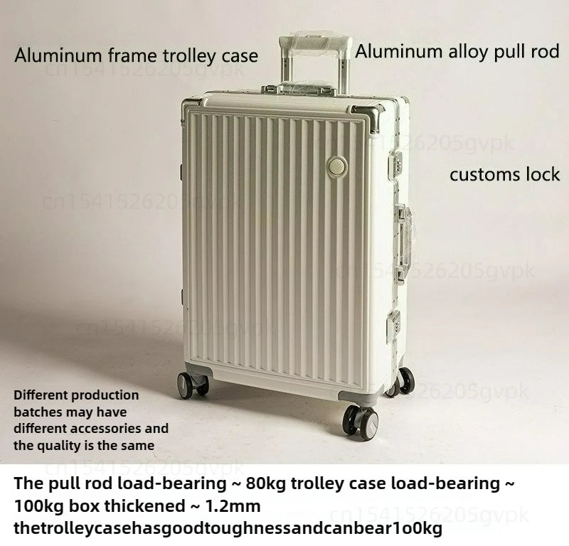 20/24 Inch Large Capacity PC Rolling Luggage Case TSA Combination Lock Business Metal Frame Travel Suitcase on Wheels Travel Bag