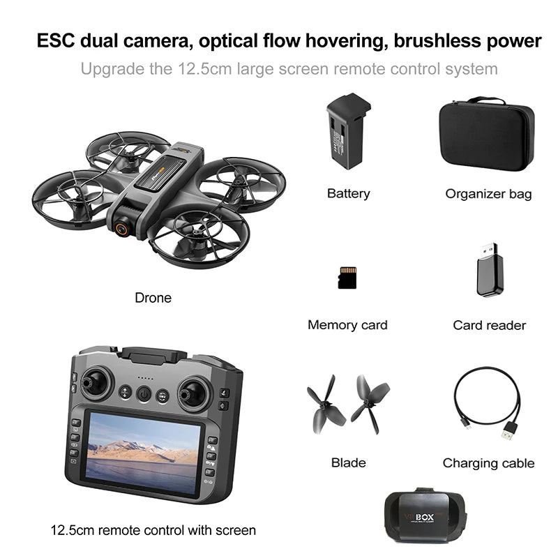 Drone Professional 8K Camera with 5G WiFi FPV UAV Screen S156 Remote Control and Obstacle Avoidance Quadcopter 2025