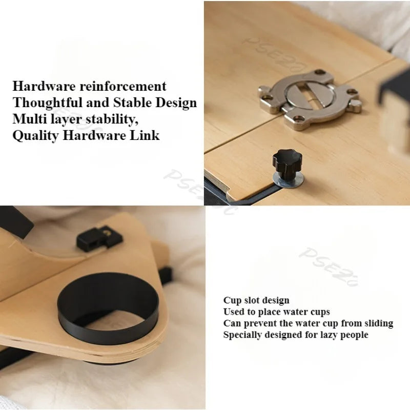 Home Lazy Bed Dining Table Dormitory Study Folding Office Desk Multi Functional Notebook Learning Tool
