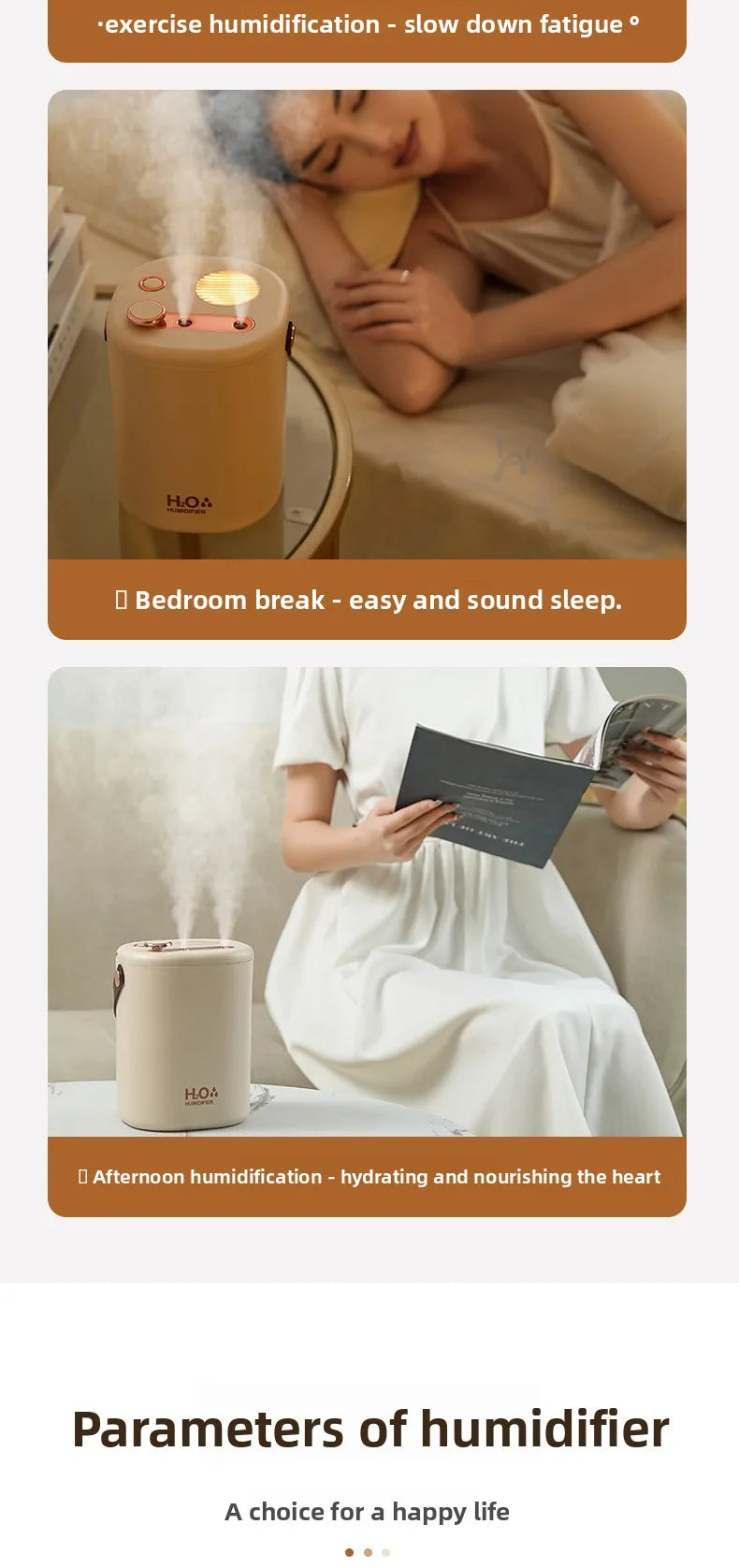 USB Humidifier for Bedroom Large Mist Baby Nursery with Constant Humidity