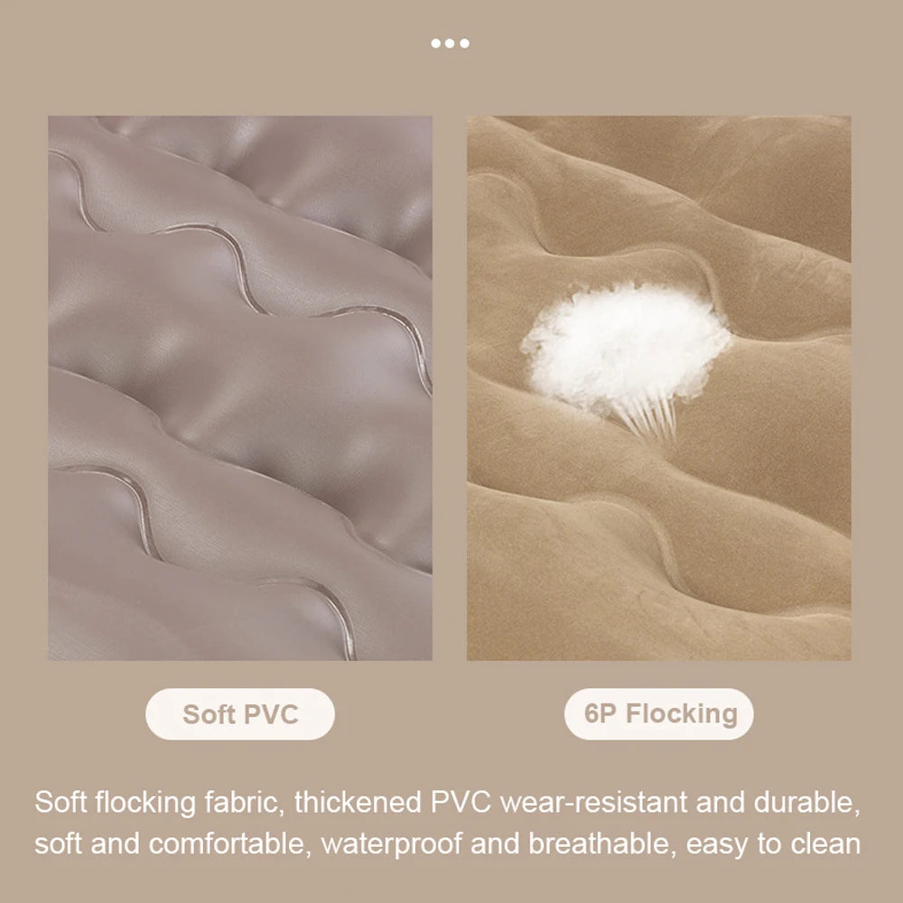 Inflatable Folding Sofa Double Multifunctional Outdoor Camping Inflatable Mattress Travel Backrest Sofa Bed