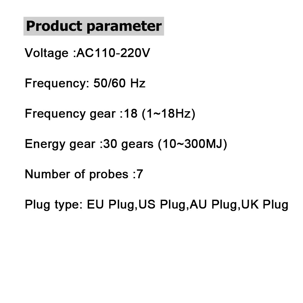 300mj Shockwave Therapy Machine With 7 Heads Body Massage ED Treatment  Relax Physiotherapy New Shock Wave Equipment Pain Relief