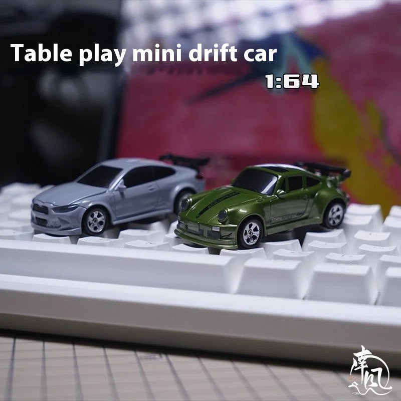 2025 New 1/64 Rc Car Desktop Remote Control Car Toy Stunt Remote Control Drift Car Rc Mini Racing 2.4g Simulation  Toy Model Gif