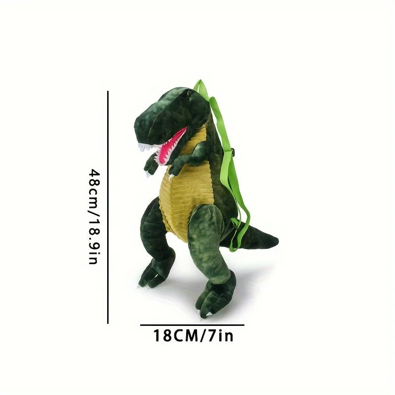 Plush T-Rex Backpack for Kids Dinosaur Bag for Kids with Adjustable Straps Dinosaur Costume Accessories for Boys and Girls