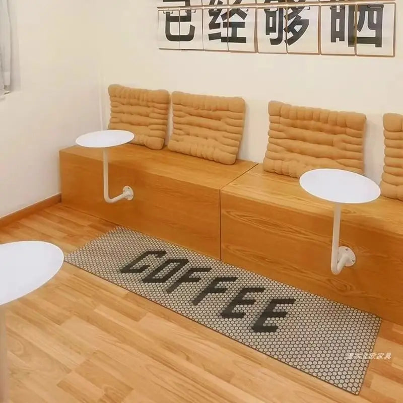 Wall-Mounted Small Round Table for Cafe Milk Tea Shop Corner Booth Space-Saving Bistro Counter Dessert Bar Wall Installation