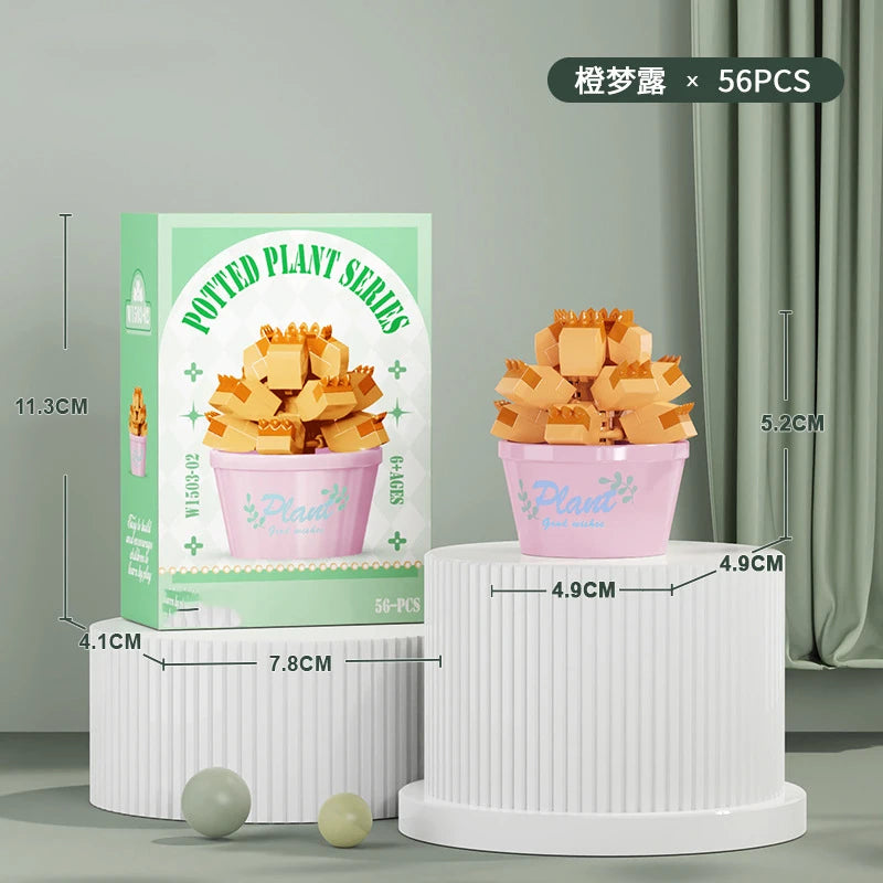 Bouquet Flower Mini Diy Building Block Toys for Children Bricks Blocks for Adults Constructor Micro Bricks Construction Set Gift