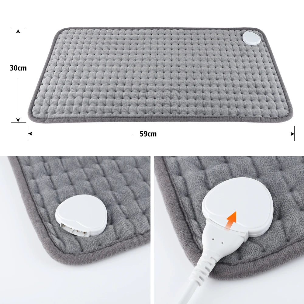 Electric Heating Pad Massager Therapy for Body Abdomen Back Pain Relief Winter Warmer Blanket Thermal Massage Mat 30*59cm