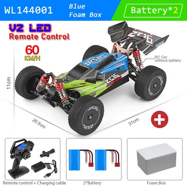 WLtoys 144001 1:14 RC Racing Car 65Km/H 2.4G Remote Control High Speed Off-Road Drift Shock Absorption Adult Boys Toys Kids Gift