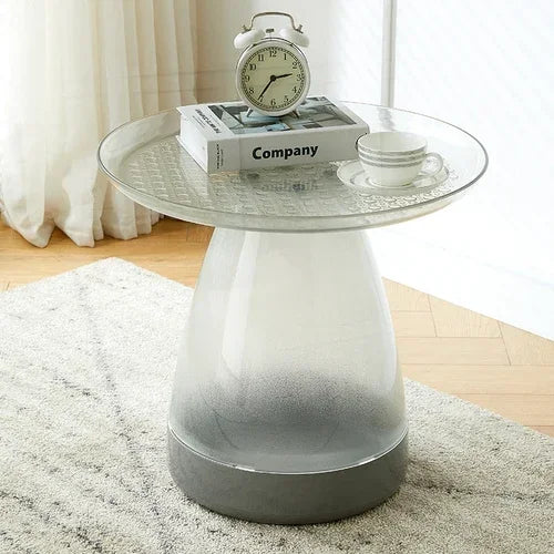 Designer Modern Coffee Table Living Room Nordic Round Glass Coffee Table Side Table