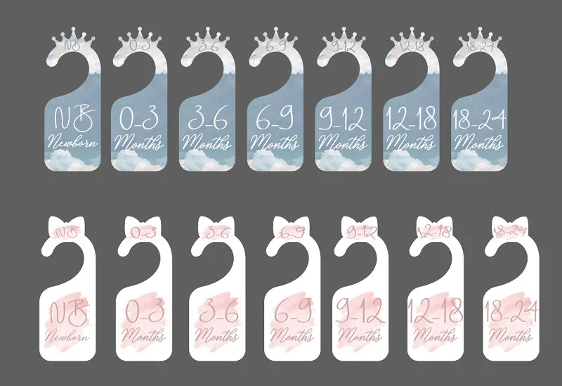 Baby Wooden Dividers Closet Size Wardrobe Separator Star Moon Milestone Cards Months Organizers Kids Photography Accessories