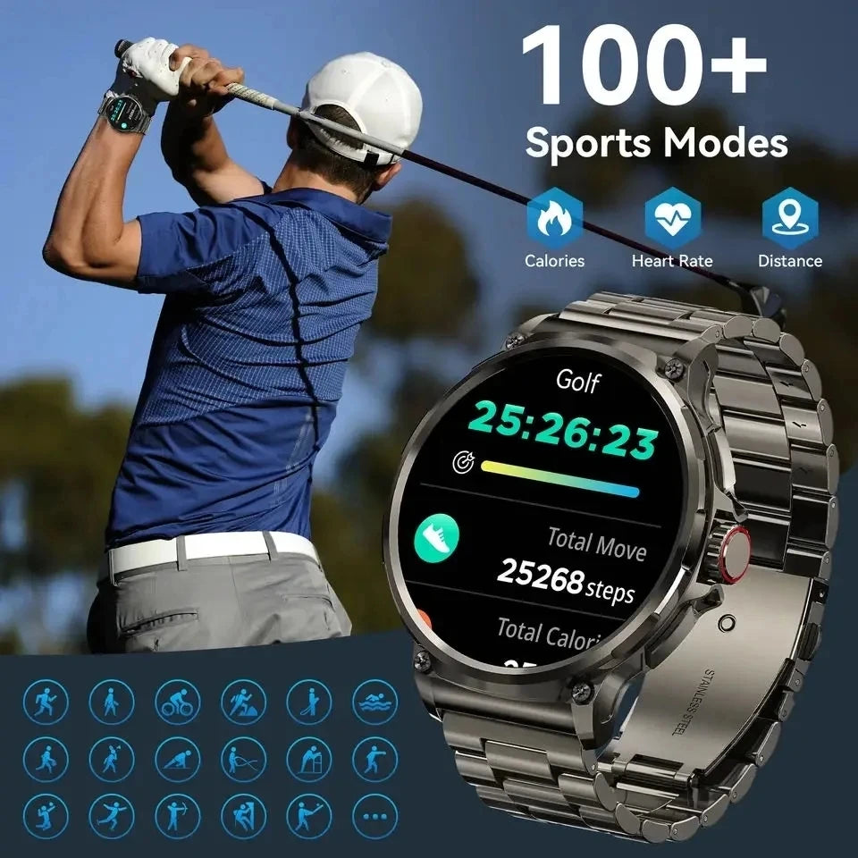 2025 New Military GPS V69 Smart Watch Men 1.85 inch 710 mAh Heart Rate GPS Sports IP68 Waterproof Bluetooth Talk  Smartwatch Man