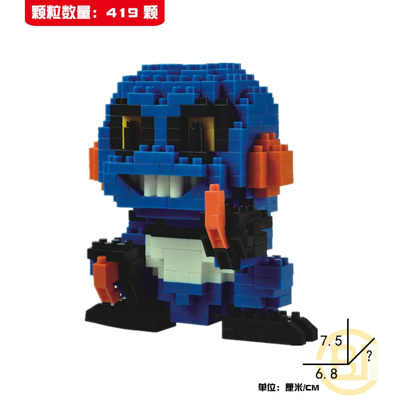 DIY Pokemon Blocks Small Cartoon Mini Building Block Pikachu Charizard Eevee Mewtwo Anime Assemble Action Model Dolls Toys