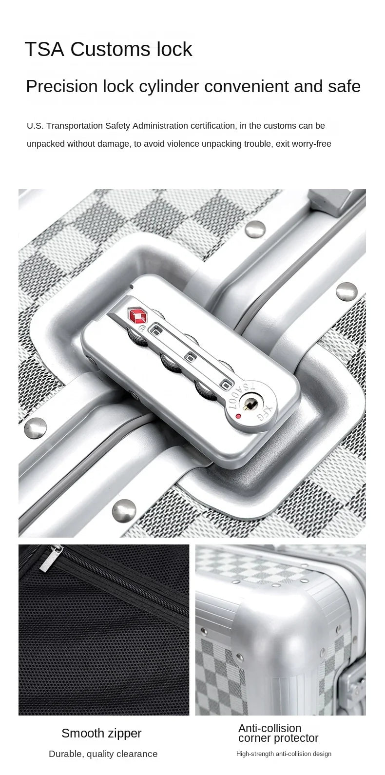 20"24"26 inch Travel Suitcase Trolley Case with wheels All Aluminum Magnesium Alloy Boarding Box Carry on Luggage Boarding Box