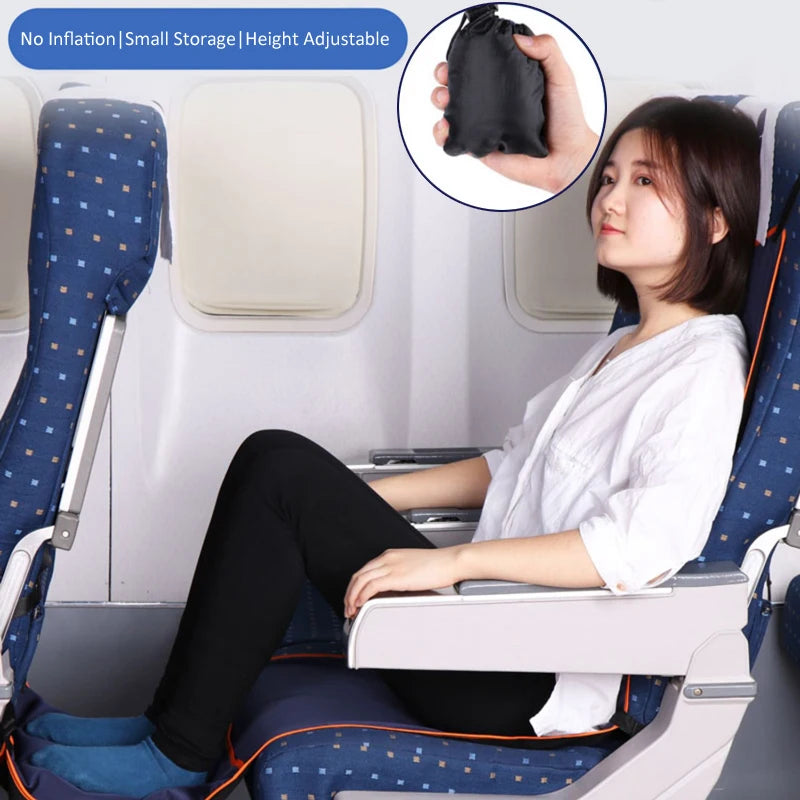 Portable Airplane Foot Rest Hammock in Plane High Speed Train Bus Car Adjustable Footrest Hanger Travel Children Sleep Hammocks
