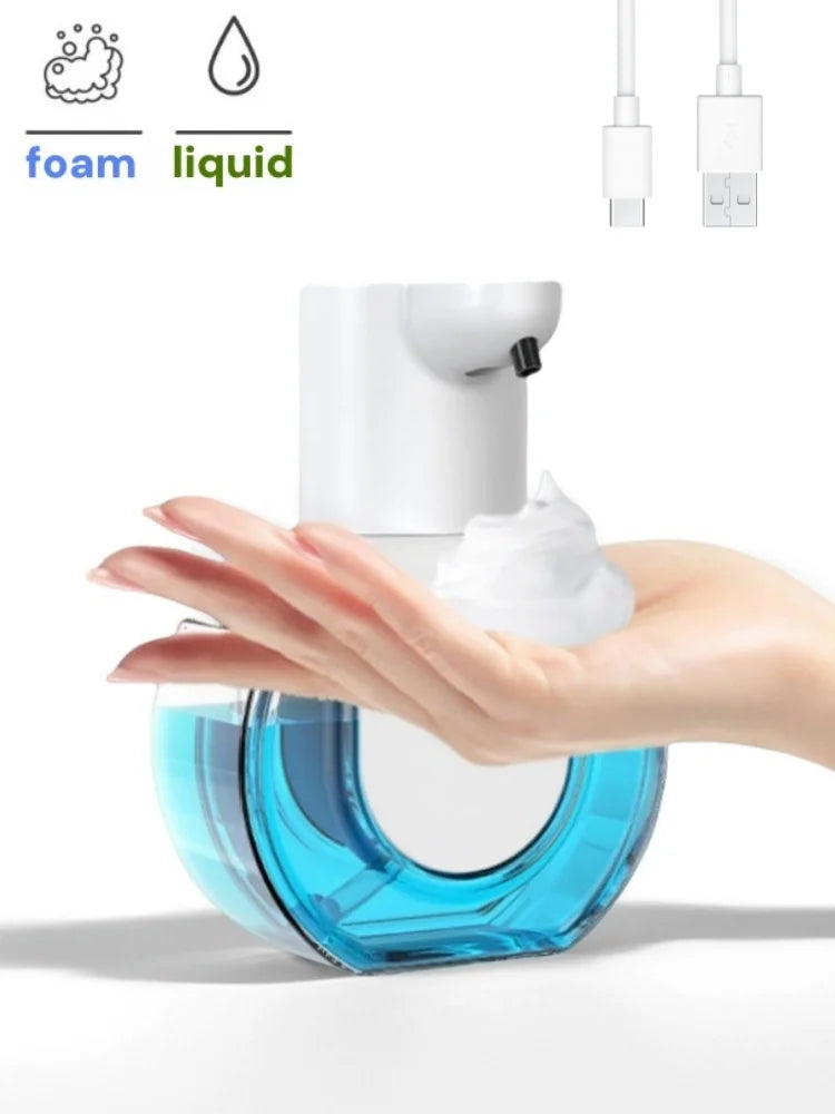 Automatic Smart Sensor Foam Soap Dispenser, Touchless Electric Motion Sensor Faucet with Rechargeable for Kitchen Bathroom